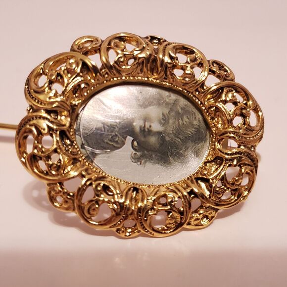 Gold Tone Book Marker / Letter Opener w/ Picture Frame 5" - Picture 8 of 10